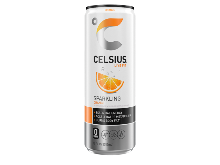Celcius sparkling orange detail page