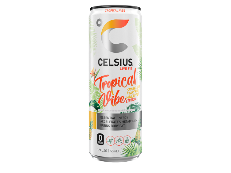 Celcius sparkling tropical vibe detail page