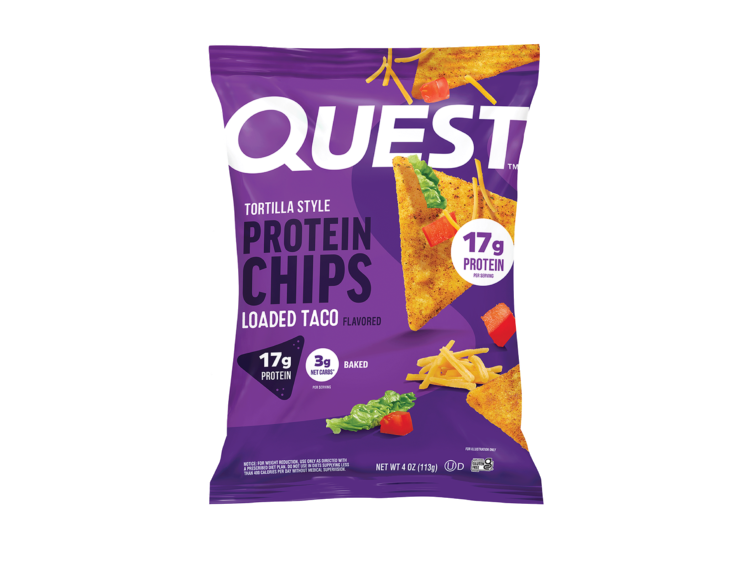 Quest tortilla chips loaded taco detail page