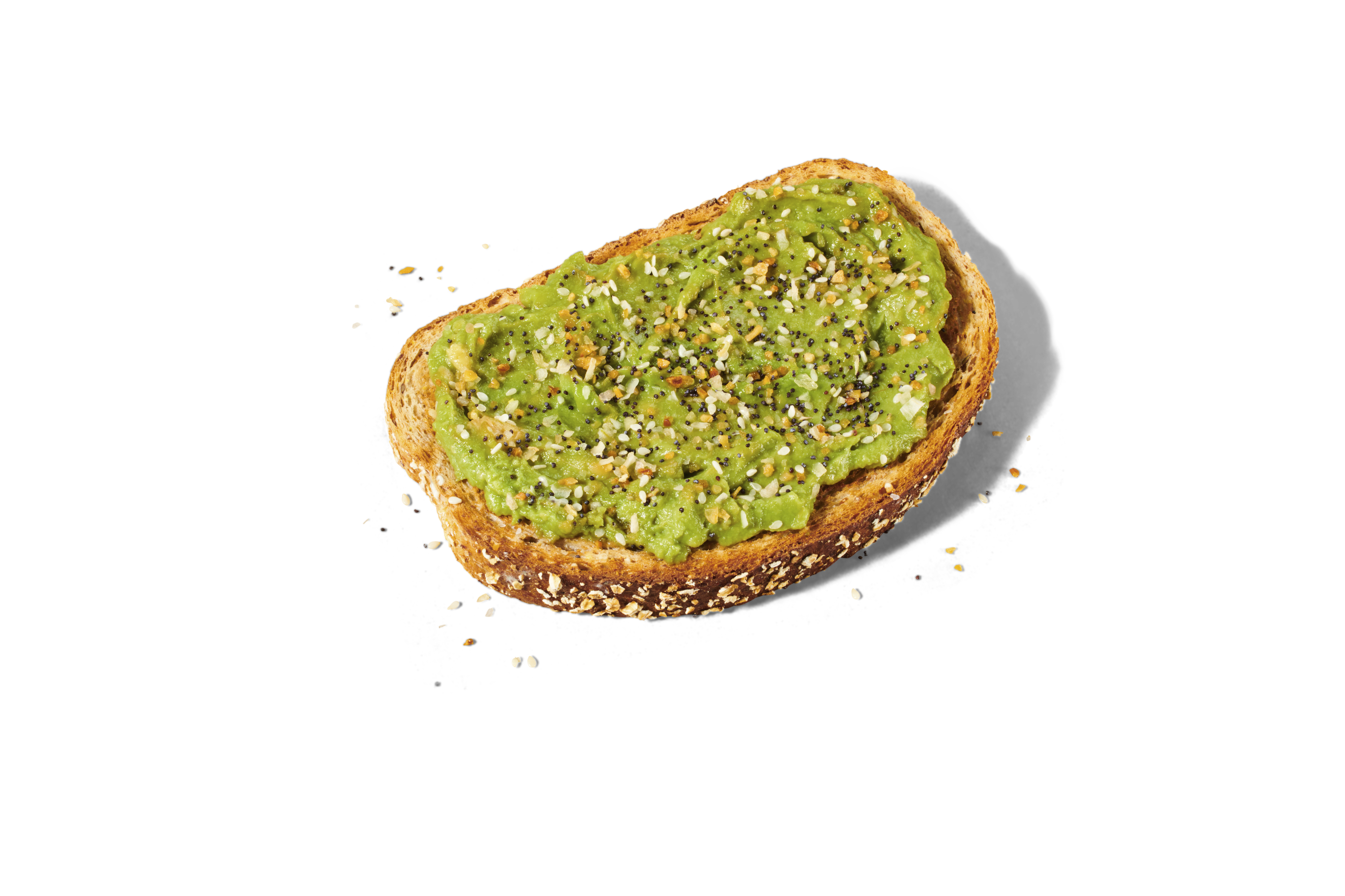Avocado toast with everything seasoning sprinkled on top from Smoothie King