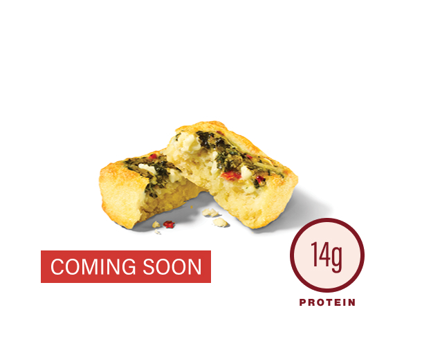 Veggie egg bite split in half - 14g protein