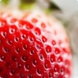 tight shot of a strawberry