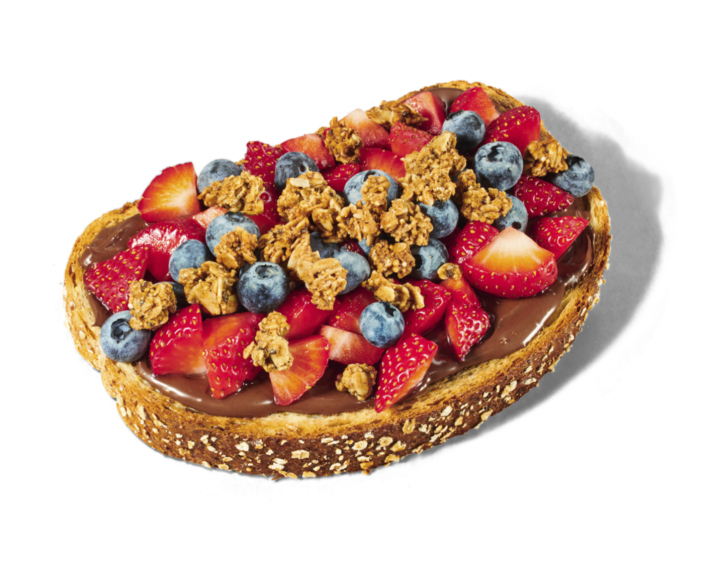 Chocolate hazelnut toast detail