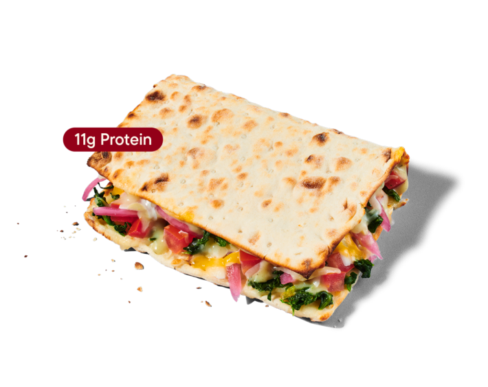 Flatbread with veggie plus protein