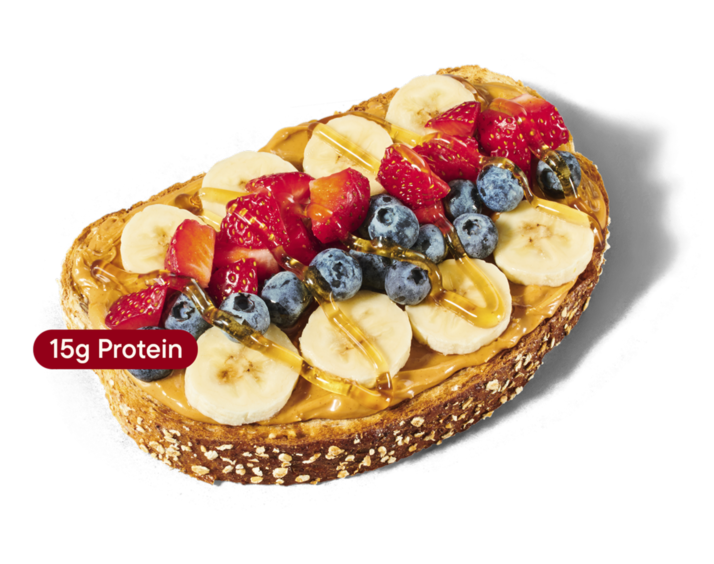 Peanut butter toast detail protein