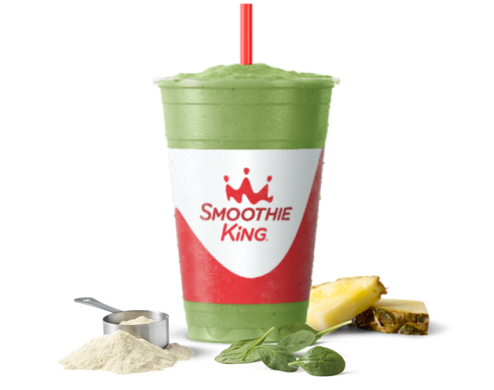 Power meal pineapple spinach with ingredients