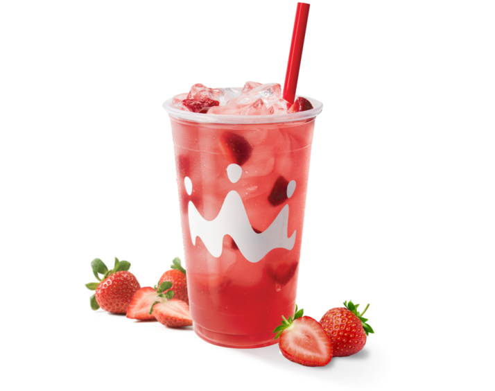 Strawberry refresher with ingredients